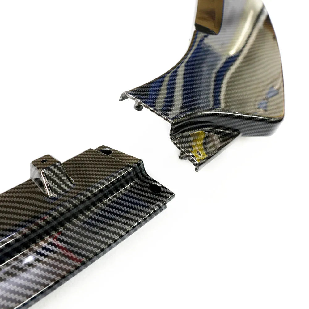 Unksera car rear spoiler retrofit kit in three-section carbon braze pattern design for 14-19 vehicles
