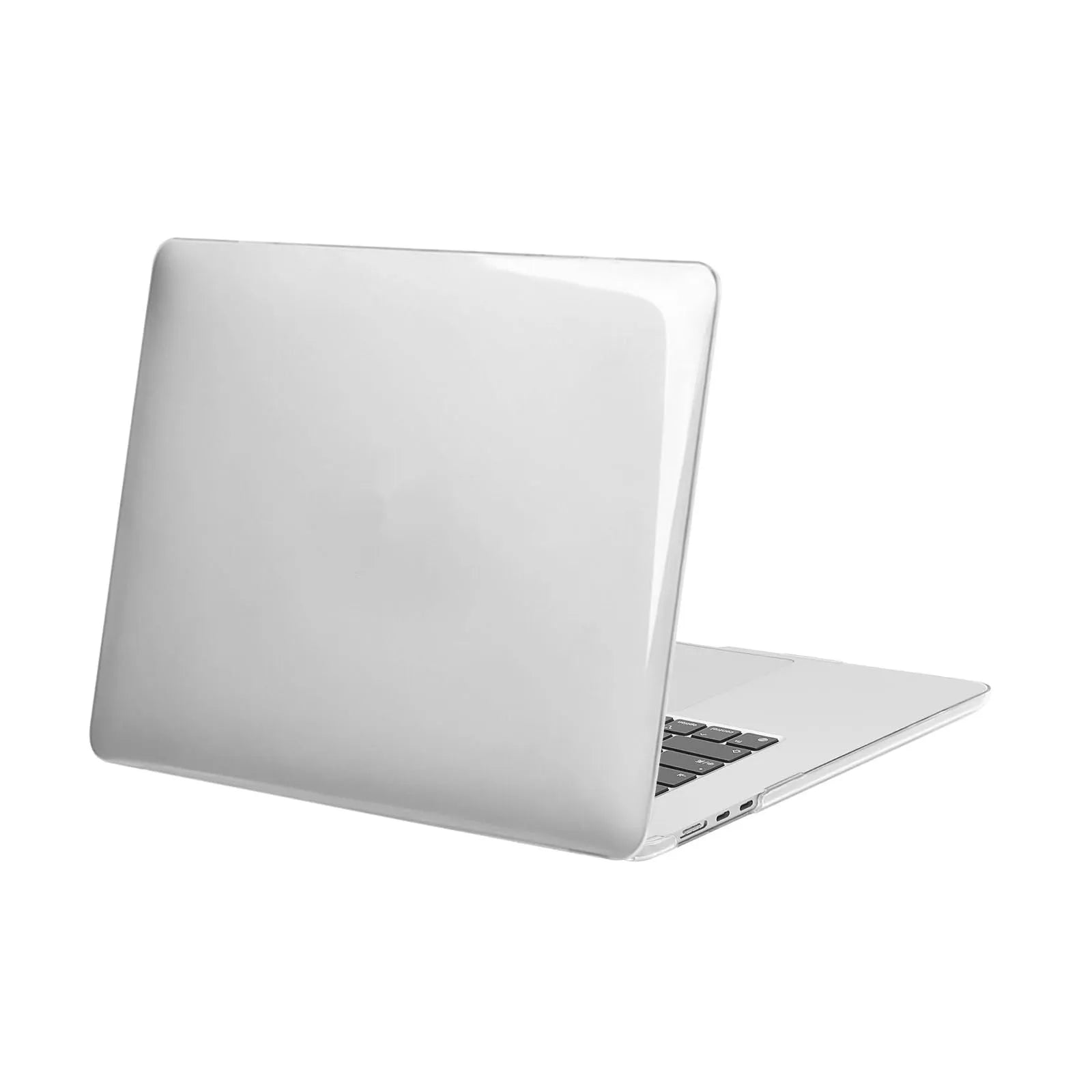 Transparent MacBook protective shell case for Air and Pro models including M3 laptops