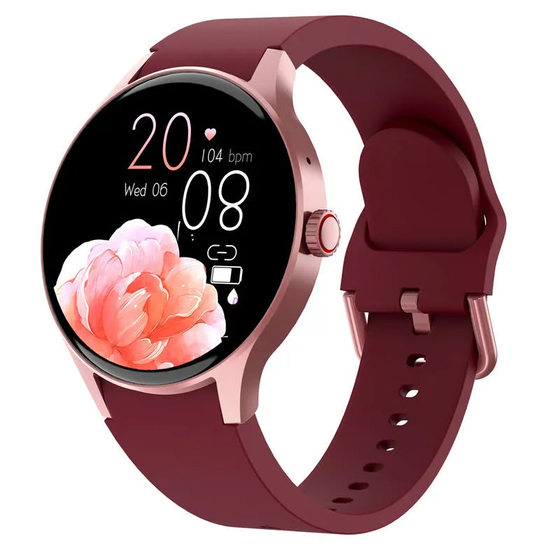 Men's and women's Bluetooth smart sport watch with round display showing fitness metrics