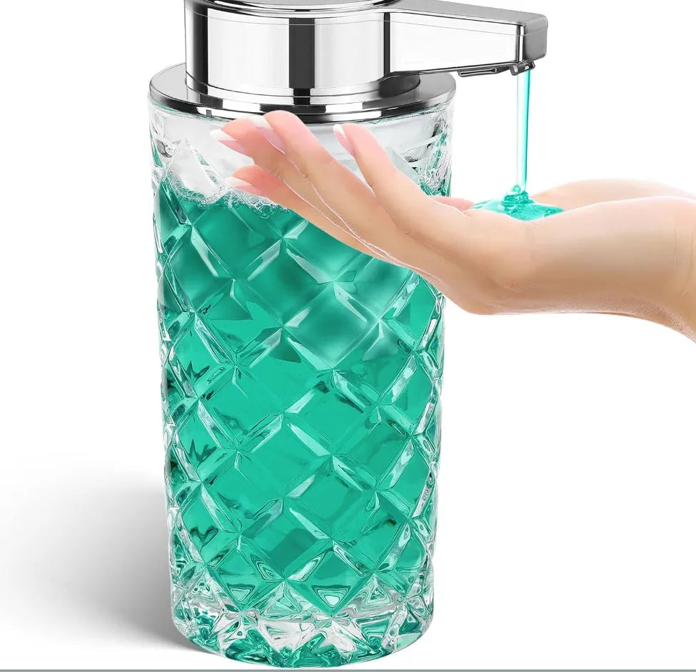 Automatic sensor soap dispenser with silver PET shell and Type-C charging port