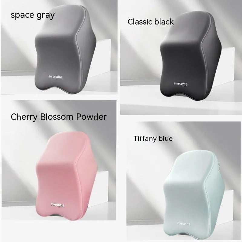 Memory foam car headrest pillow and lumbar support pillow in four colour options