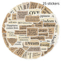 Tear English design reusable PVC adhesive stickers for laptops measuring 4-7cm