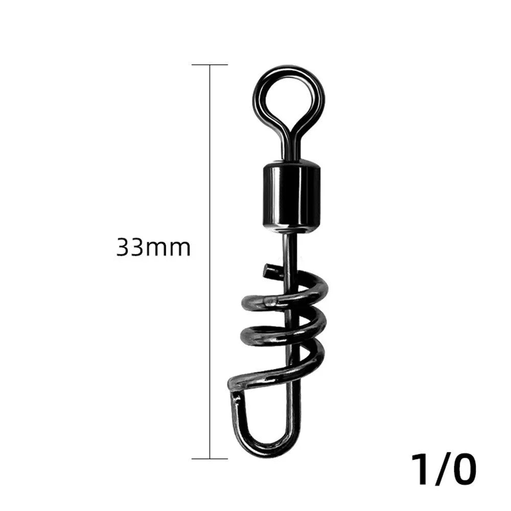8-shaped fishing swivel connector in multiple sizes with copper or stainless steel construction