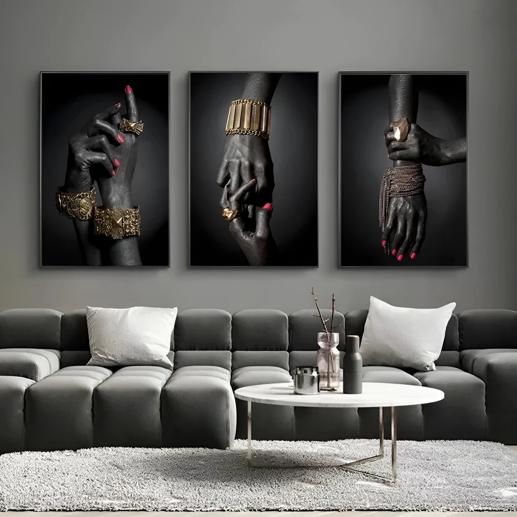 Modern frameless canvas painting poster with landscape design for living room wall