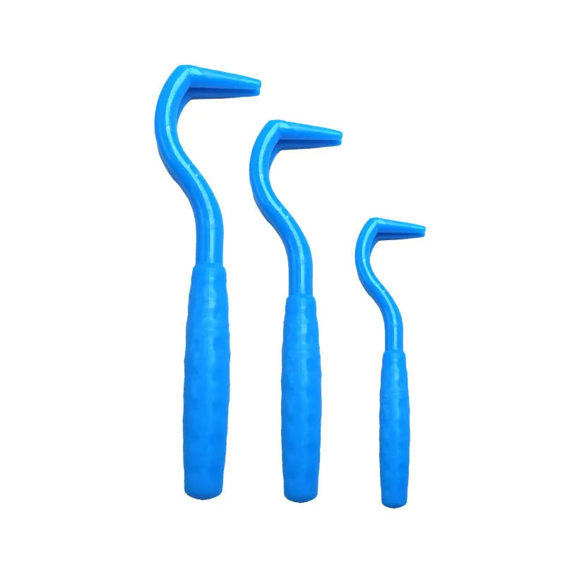 Set of three pet tick removal hooks in various colours for dogs