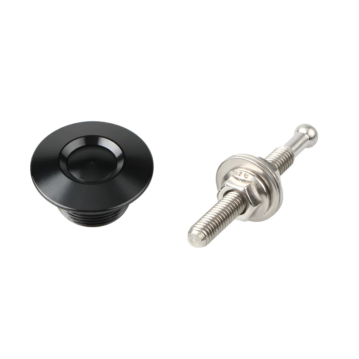 30mm silver aluminium alloy vehicle cover lock with 55mm screw for engine bay and panel fastening