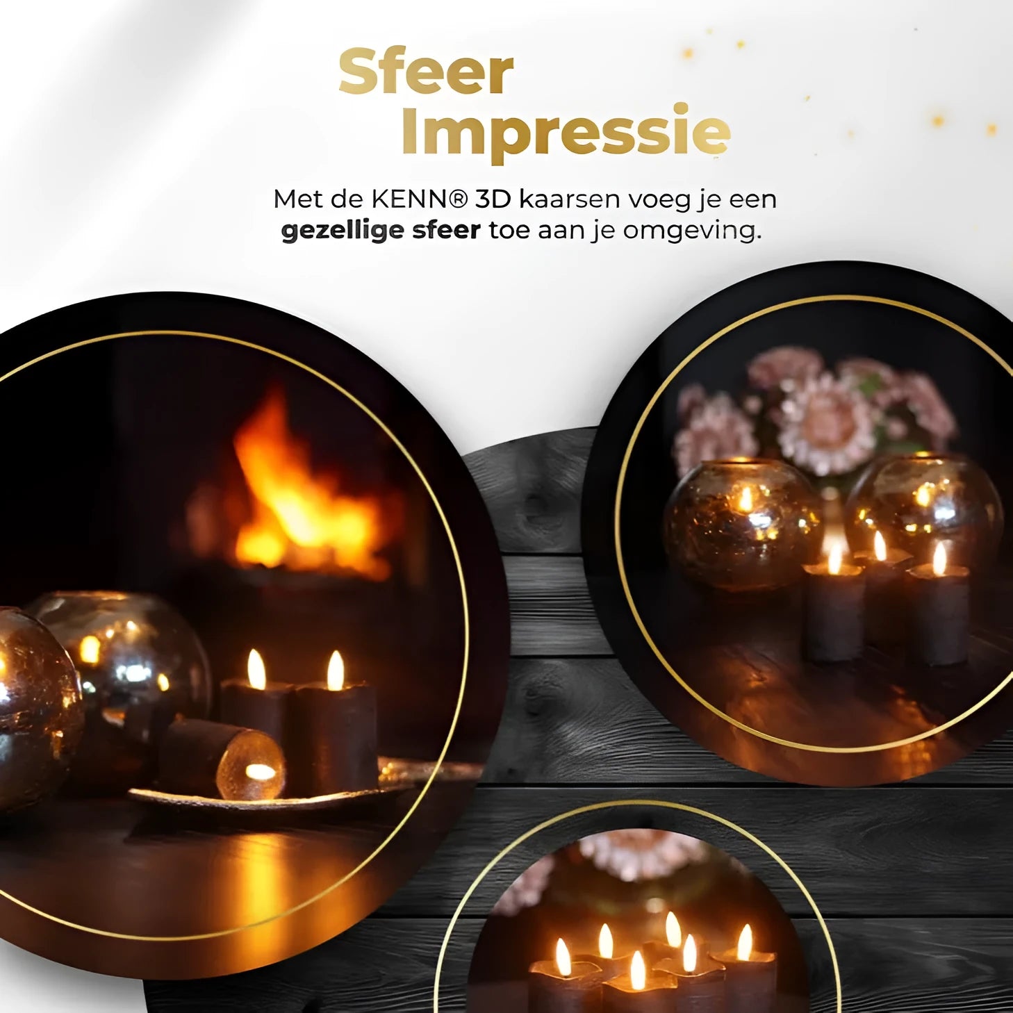 Black S6 LED flameless pillar candle measuring 5cm wide by 7cm tall