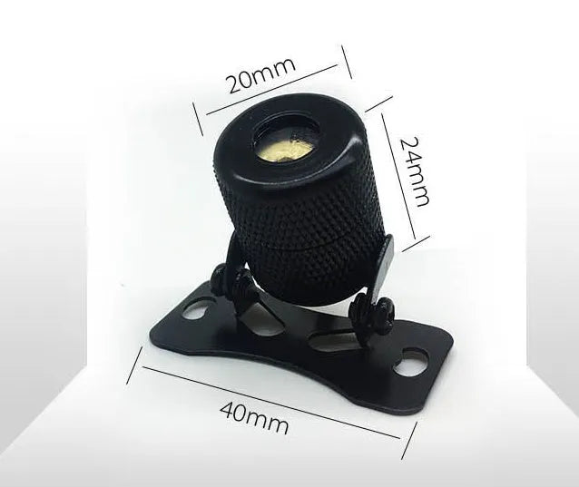 Red laser fog lamp for car or motorcycle with aluminium housing and wiring
