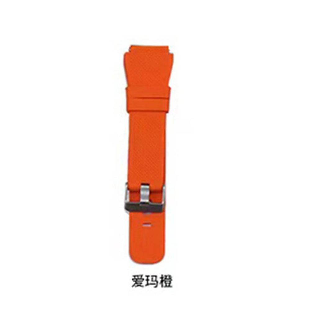 Smartwatch silicone sports strap in multiple colours including rose red, purple, black, white, green, and blue