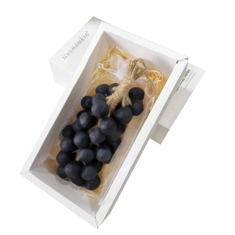 Handmade grape and litchi cleansing soap bars, 120g each, in gift box and mesh bag bulk packaging.