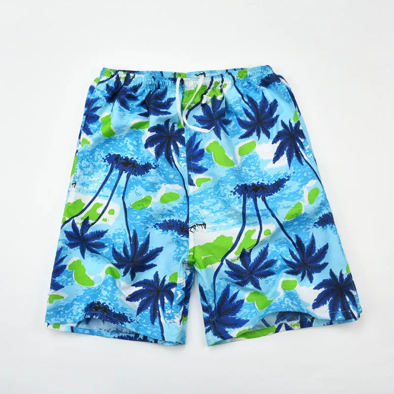 Men's floral print swimming trunks in multiple colour variations for pool and beach wear