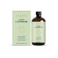Golden castor oil in 100ml pump bottle for hair and facial treatment