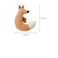 Cartoon fox and duckling dog chew toys in teddy velvet with crinkle sound elements