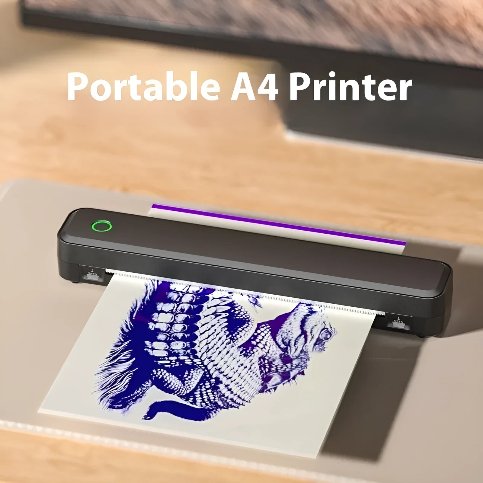 Compact thermal printer with Bluetooth for mobile phone connectivity in black or white colour options