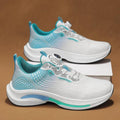 Men's low-top sneaker with mesh lining and a rotating buckle closure on a rubber sole.