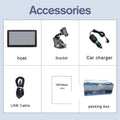 7 inch HD touch screen car GPS navigation device on a dashboard bracket