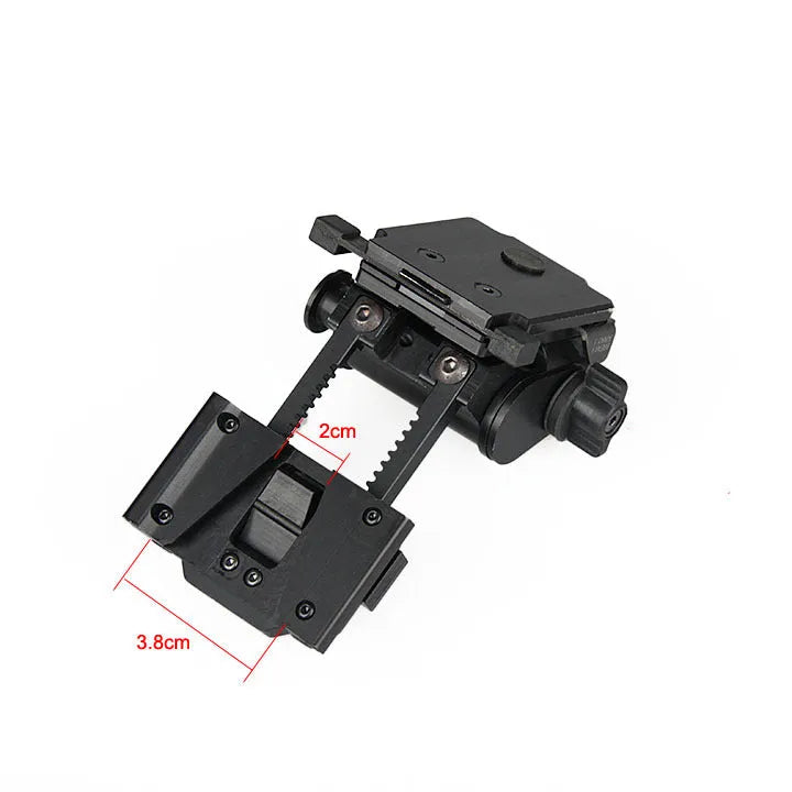 Dark earth coloured metal alloy G24 NVG helmet mount with breakaway base