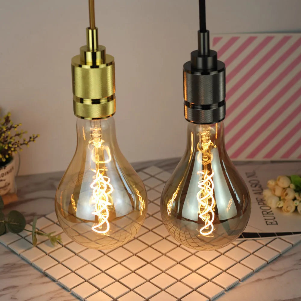 Golden double helix LED soft light strip measuring 110mm diameter with energy efficiency level 1 rating