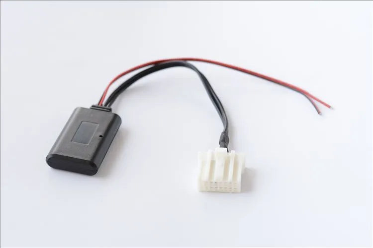 Black JieRui Bluetooth audio cable for Mazda cars 2006 onwards with MEDIA button.
