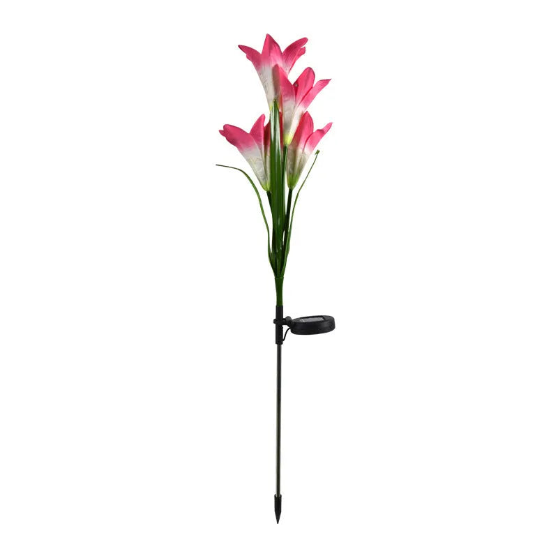 Solar lily festive lantern outdoor decorative light in flower shape