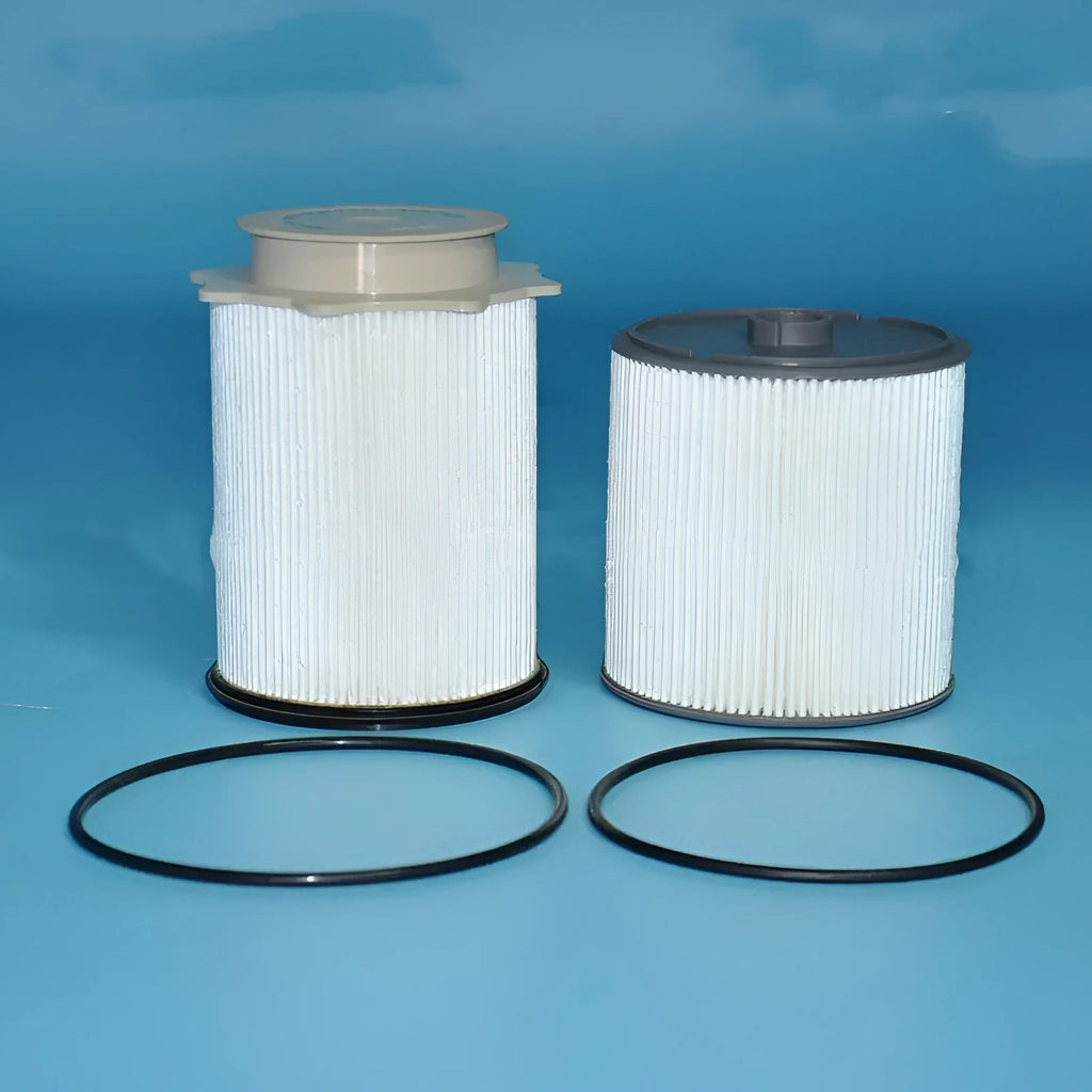 White RAM diesel fuel filter and oil-water separator replacement kit for 1500 to 5500 series trucks.