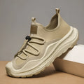 Men's casual sports shoes with fabric upper, rubber sole, low-top design in black