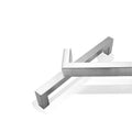 Stainless steel square pipe cabinet door handle in brushed silver, matte black, and brushed gold colours