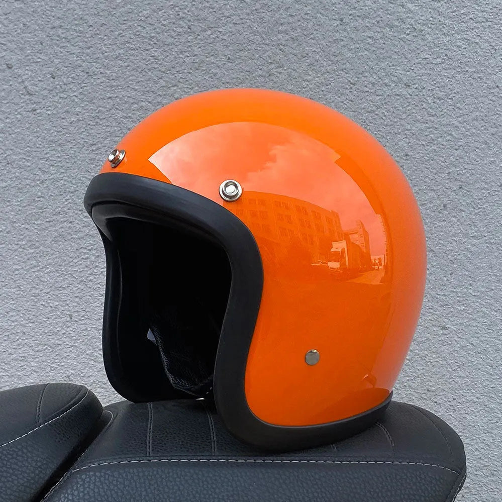 FRP retro half motorcycle helmet shown in cement grey colour for electric motorcycle commuting
