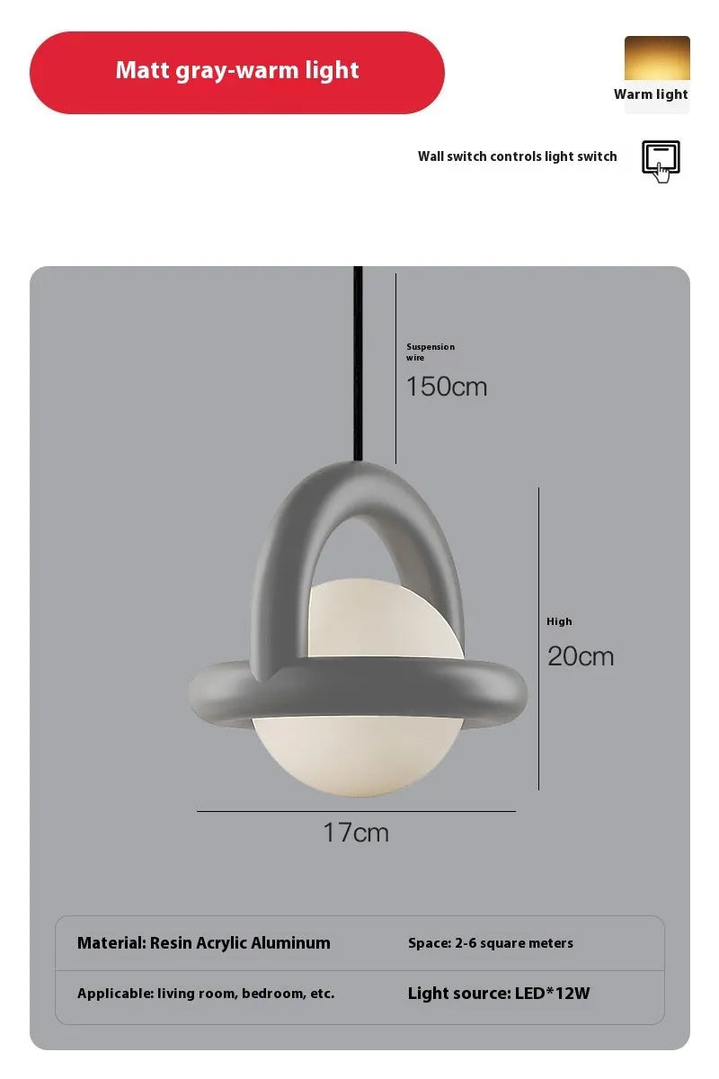 Danish designer pendant lamp in choice of colours with adjustable lighting for bedroom or living room