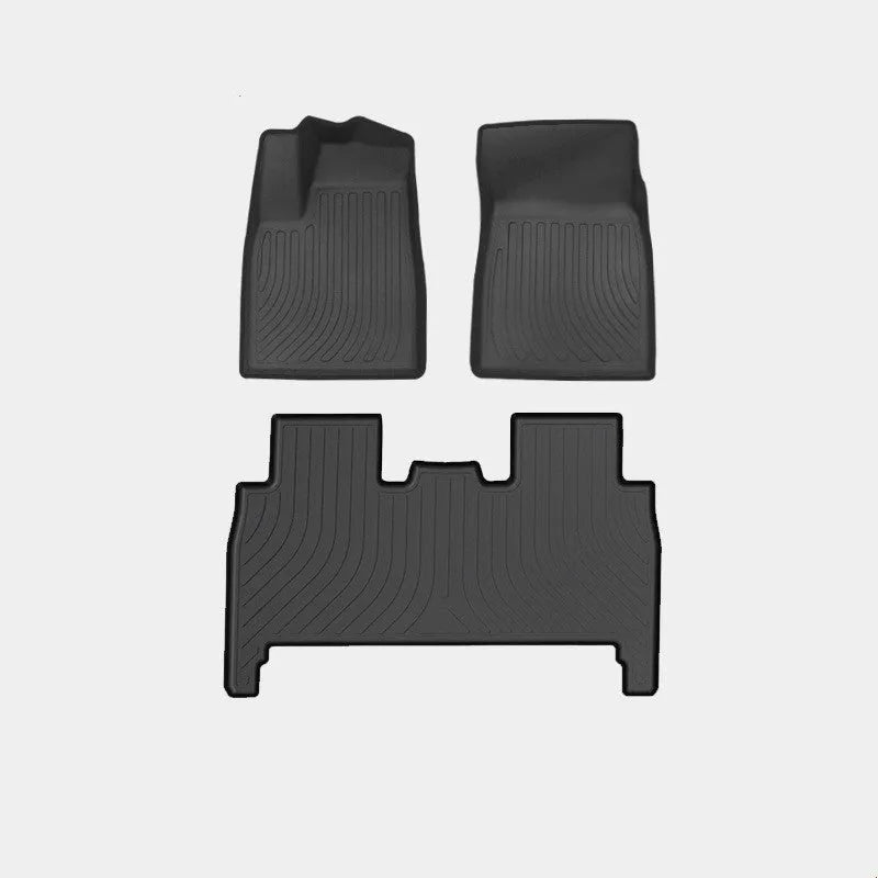 Tesla Model X waterproof TPE rubber floor mats and trunk liner set for vehicle interior protection