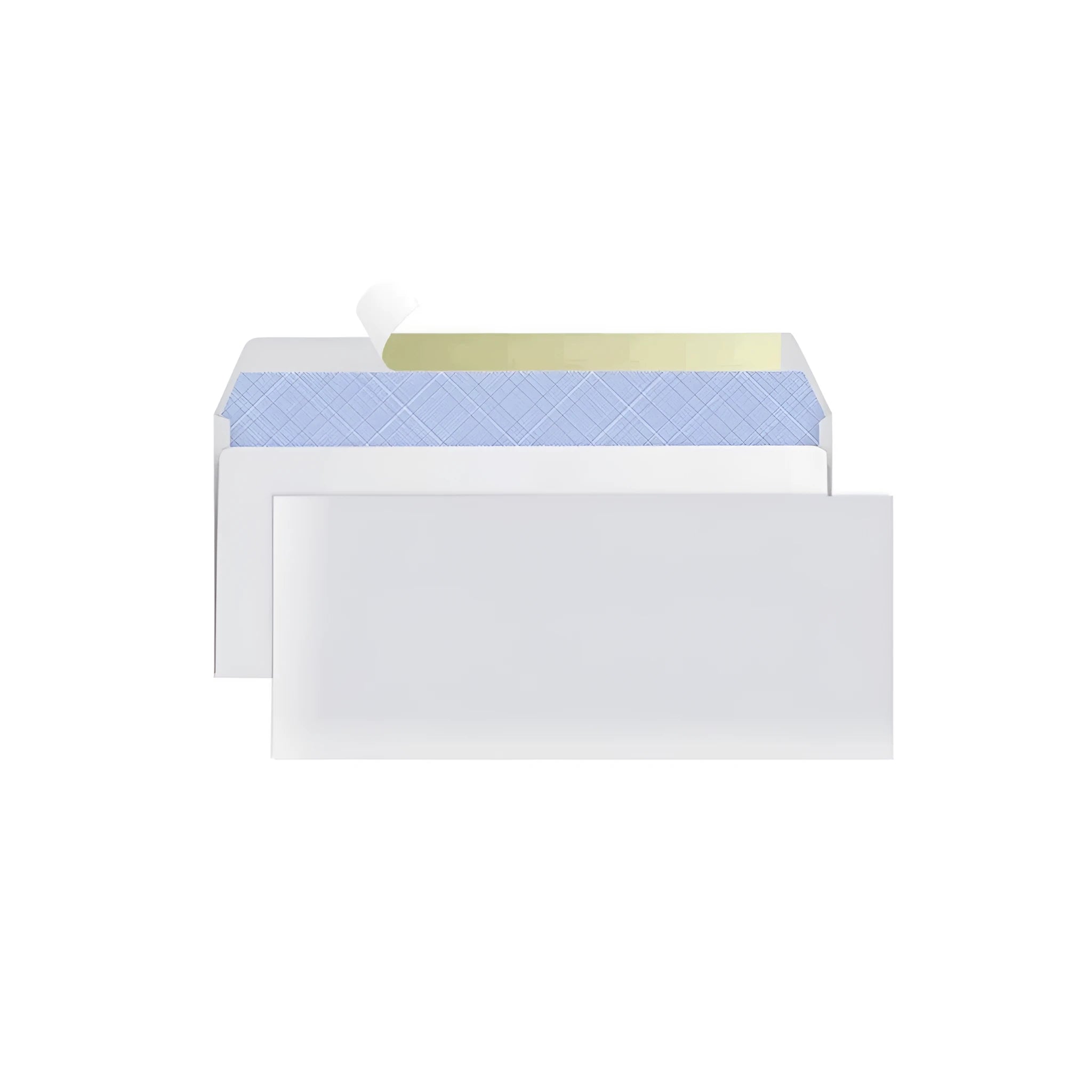 Blue anti-opening self-adhesive confidential envelope measuring 105mm by 240mm