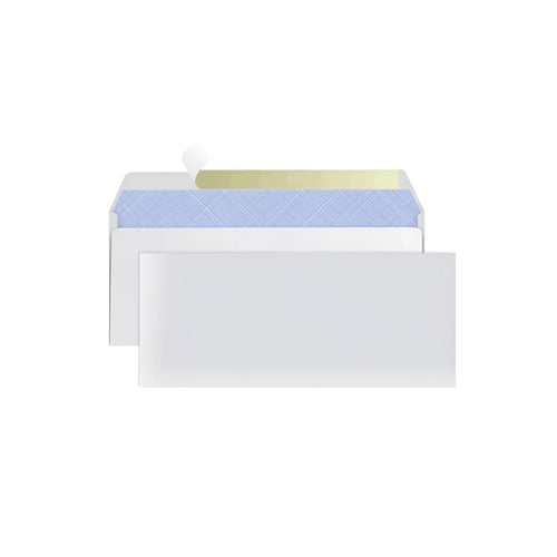Blue anti-opening self-adhesive confidential envelope measuring 105mm by 240mm