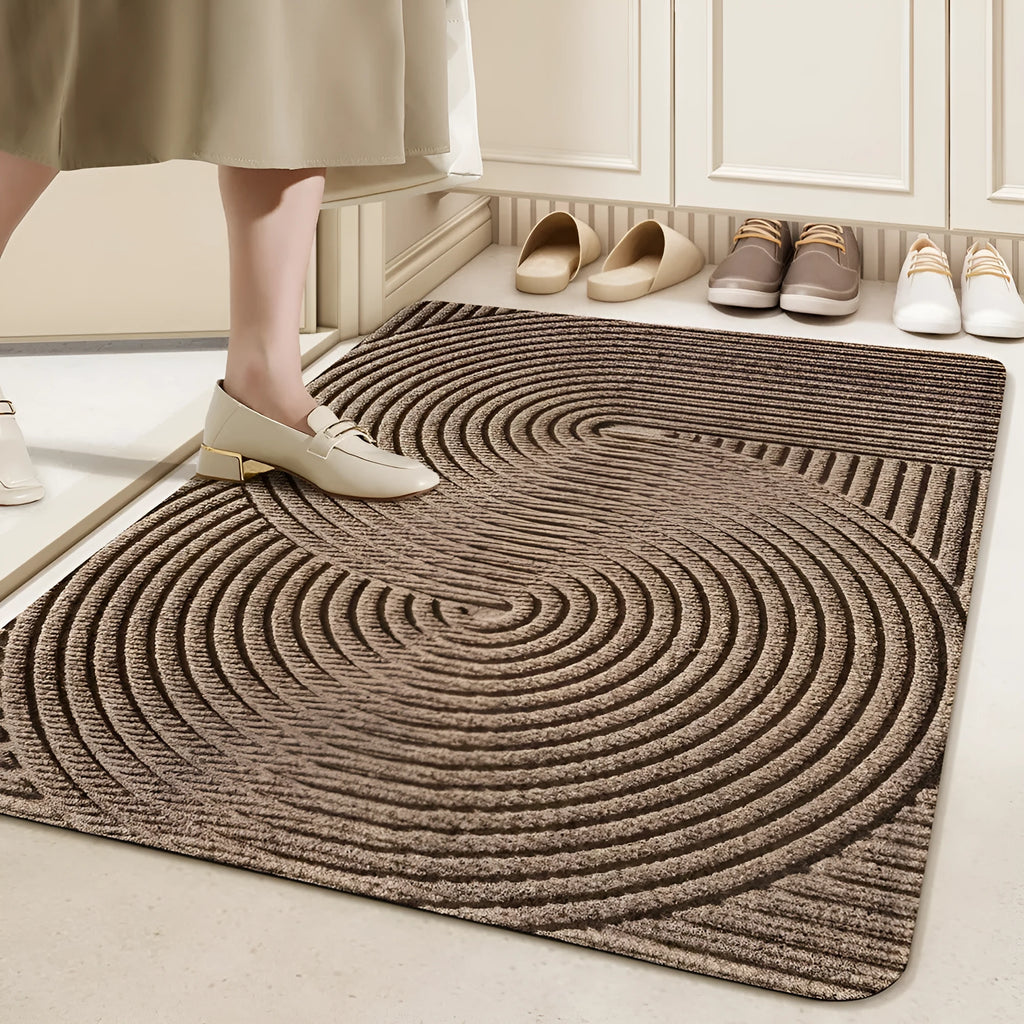 Cartoon anime alien shape diatom oil doormat in green grey khaki or blue colours, 60x90cm dimensions