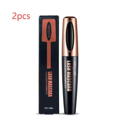 Black waterproof curling mascara with smudge-resistant formula in colour box packaging