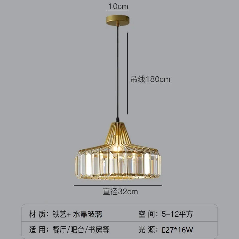 Modern light luxury crystal sun lamp ceiling light in gold or black finish with LED source