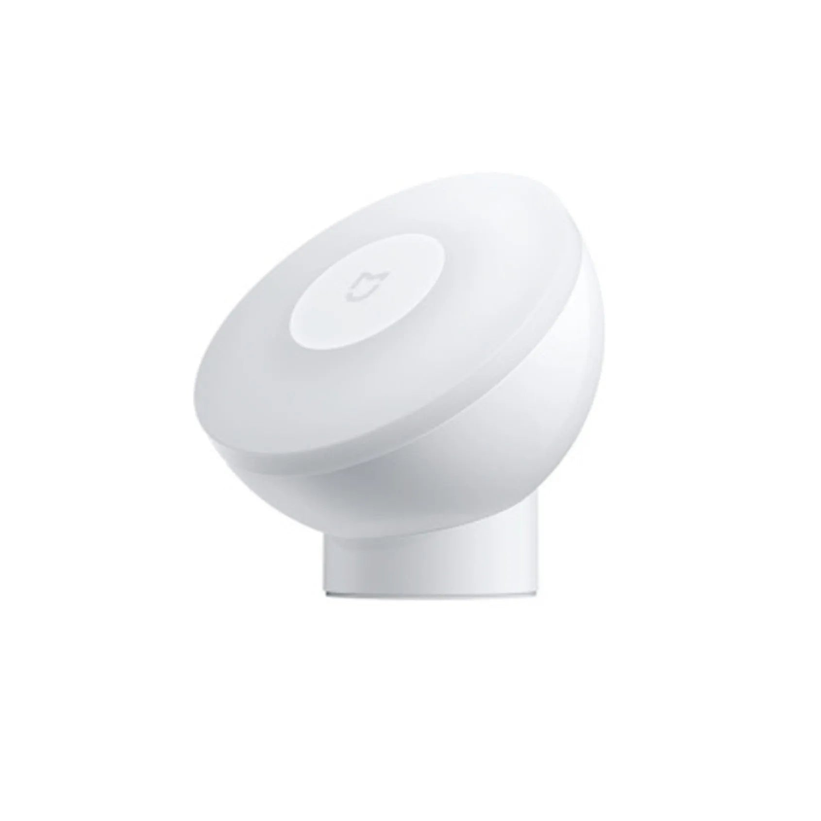White PC shade bedside table lamp with human body induction sensor and compact 94mm dimensions