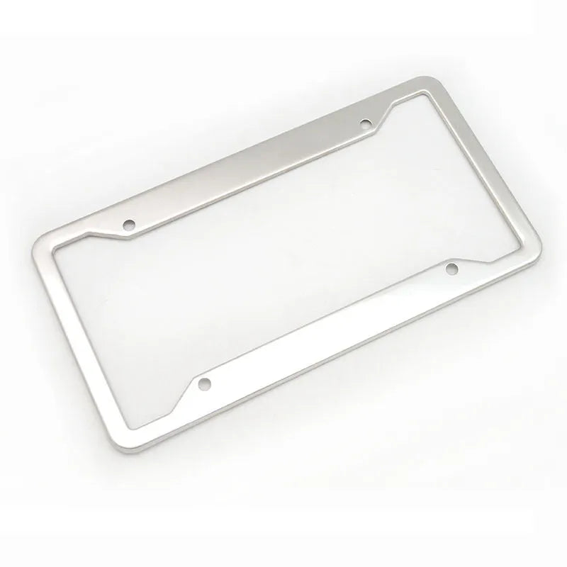 Stainless steel aluminium alloy licence plate frame with four finish options