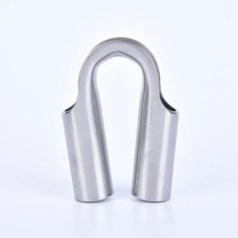 Stainless steel tubular chicken heart ring set in various sizes from M4 to M35 for fastening.