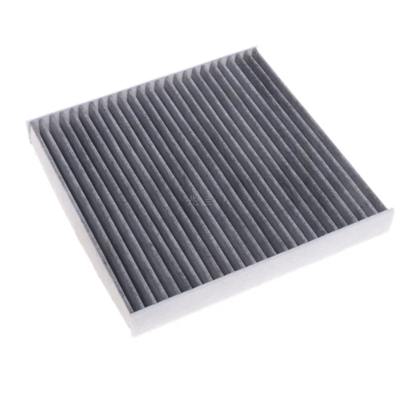 Grey Geely car air conditioning filter element measuring 215mm by 210mm by 30mm.