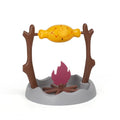 30cm cubic plastic tumbling cat food feeder toy with internal balls on a plain background