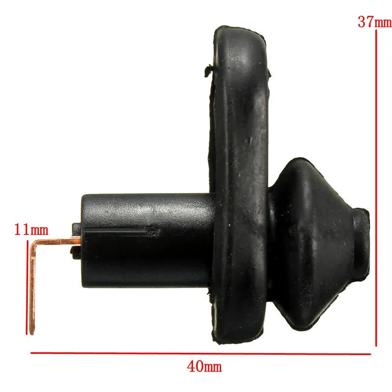 Black car interior door light auto press switch with plastic housing and metal components