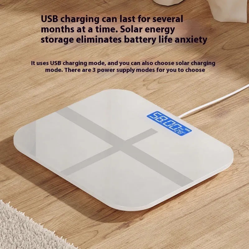 26 x 26 cm household body weighing scale in rose gold finish with multiple power options