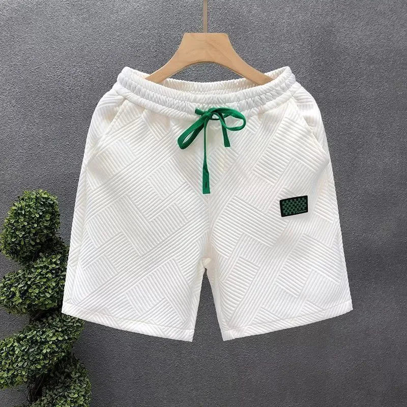 Men's micro-elastic polyester sports shorts in solid colours with American style cut