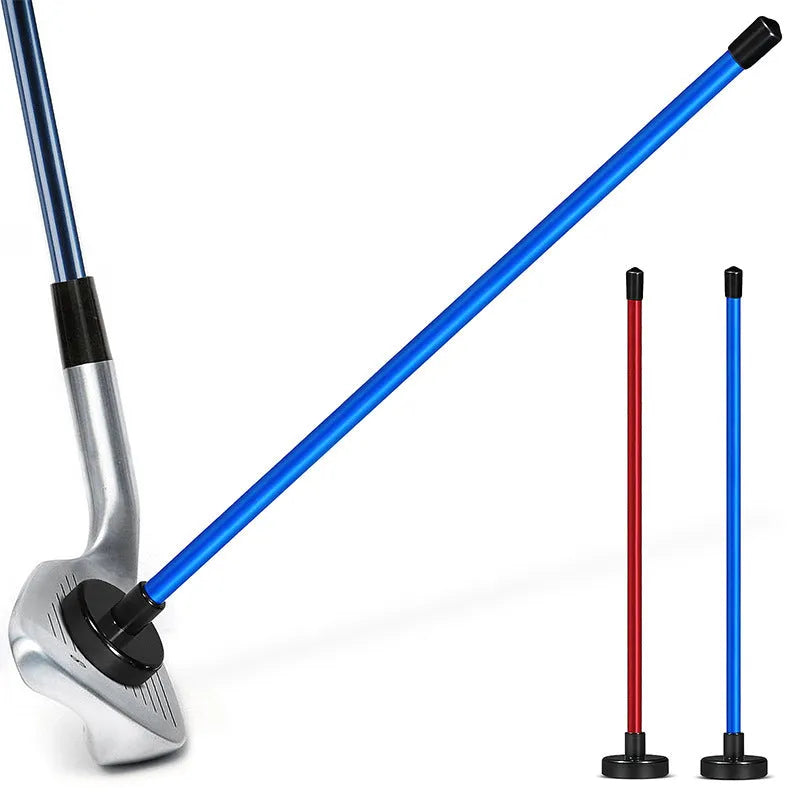 Red magnetic direction alignment golf trainer for baseball bar swing practice