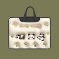 Inflatable PU leather laptop bag with trolley strap in cute panda design