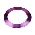 Galvanised electroplated purple PVC wheel hub trim strip on 8 metre roll for car wheel protection