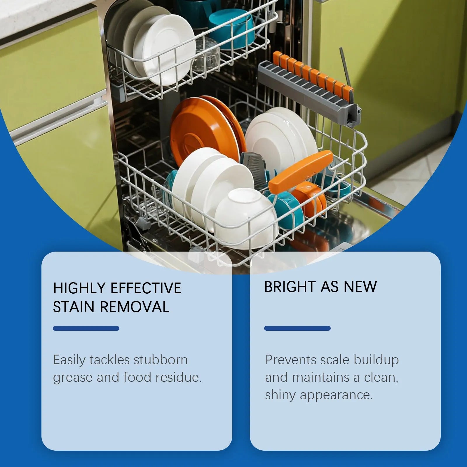 237mL dishwasher detergent aid bottle for cleaning oil and stains from plates and kitchenware