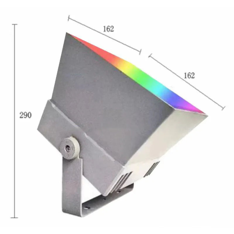 Aluminium alloy outdoor LED rainbow tree lamp with IP65 waterproof rating for colour projection.