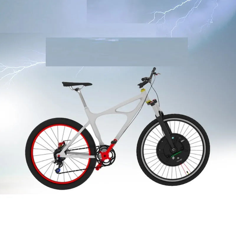 Imotor 3.0 black bicycle wheel hub conversion kit for electric mountain bike.