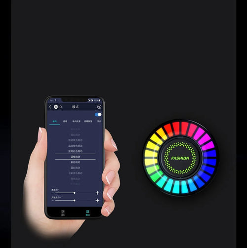 Car air vent mounted RGB rhythm atmosphere light with aromatherapy function in vehicle interior